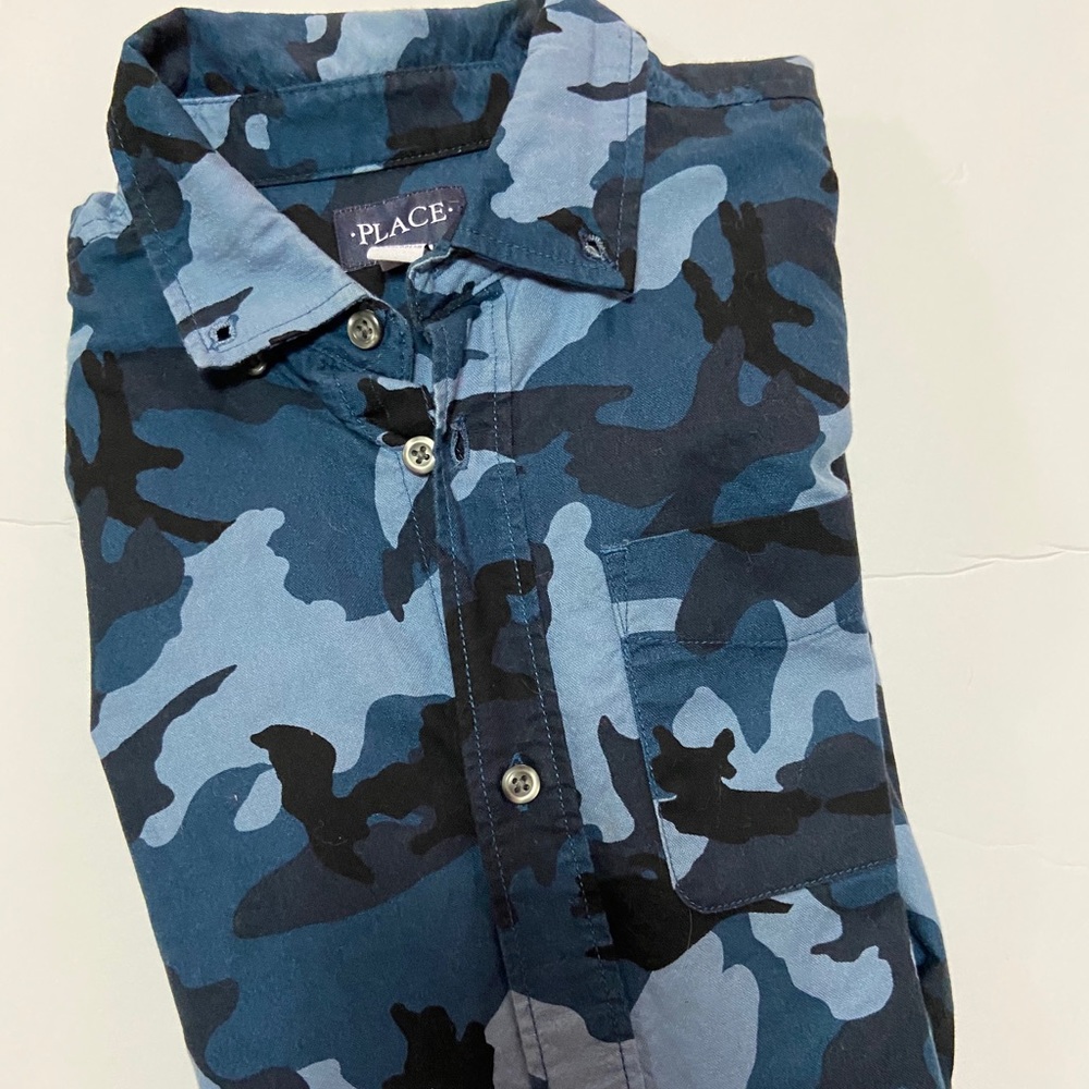 Boys children Place button down shirt